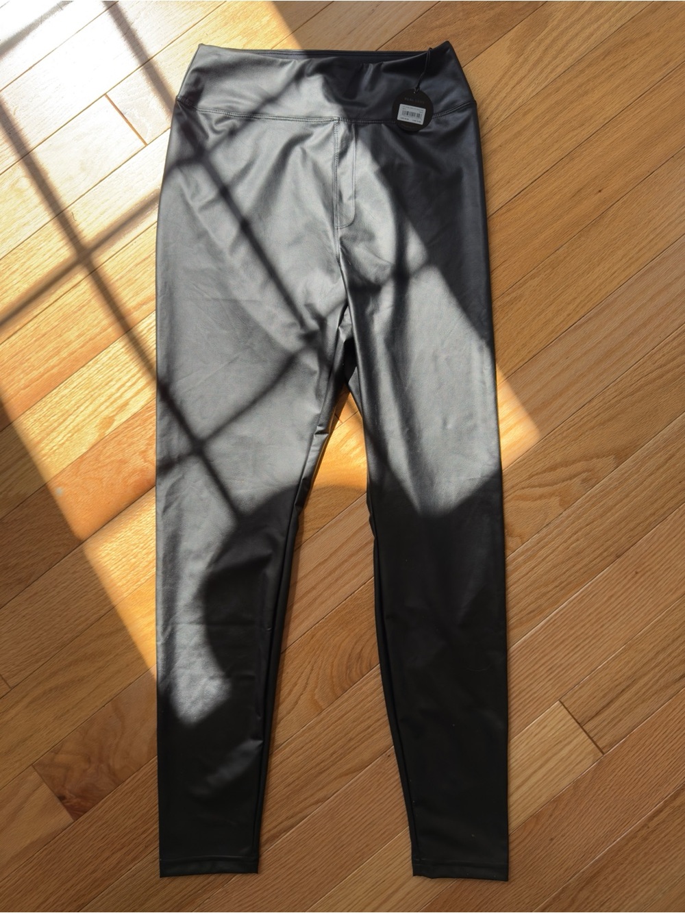 NWT Offline by Aerie Black Faux-Leather Luxe Leggings | Size Large